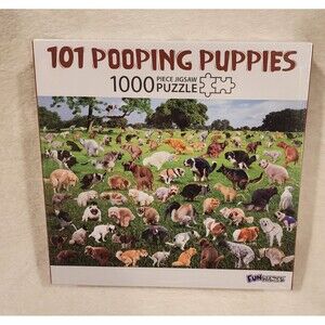 Puzzle 101 Pooping Puppies 1000 Piece Funwares